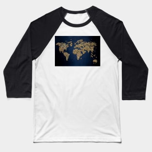 background of the world map, conceptual awareness of vegetarian education no OGM Baseball T-Shirt